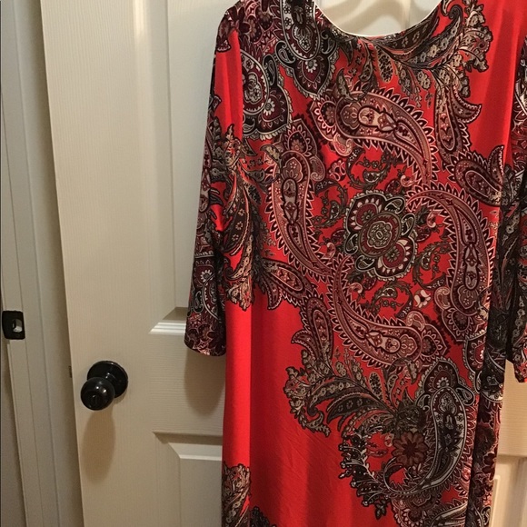 Paisley Red Dress - Picture 5 of 11
